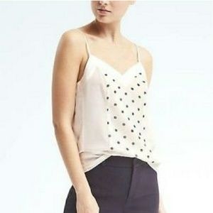 Banana Republic Polka Dot Cami Snow Day White 14